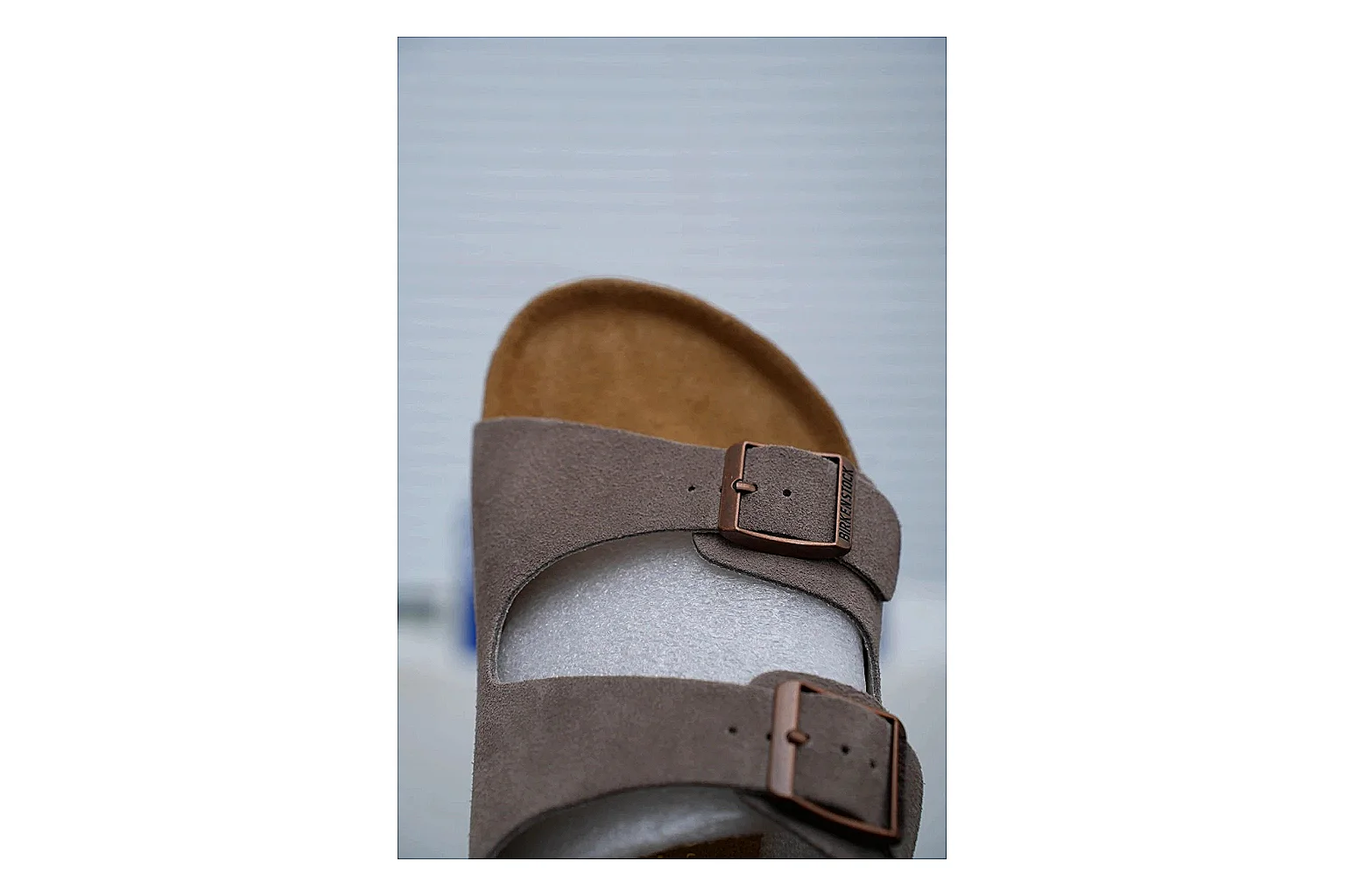 Birkenstock Arizona Taupe Cork Slide Product Image thumbnail 6
