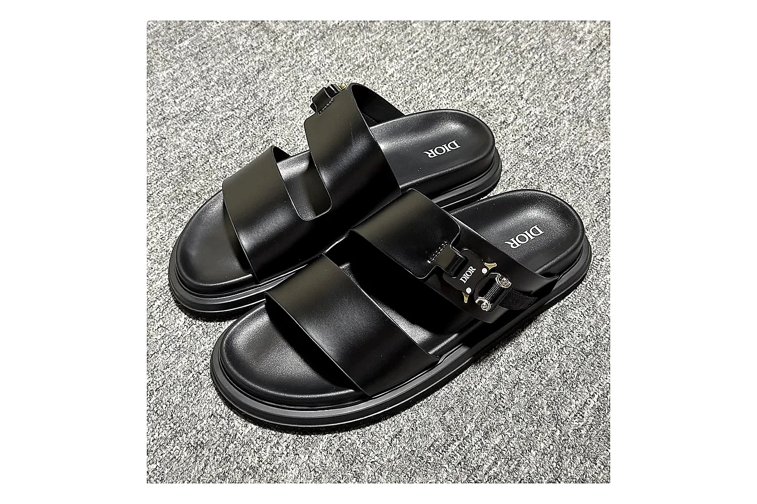 Dior Oblique Black Buckle Slide Product Image