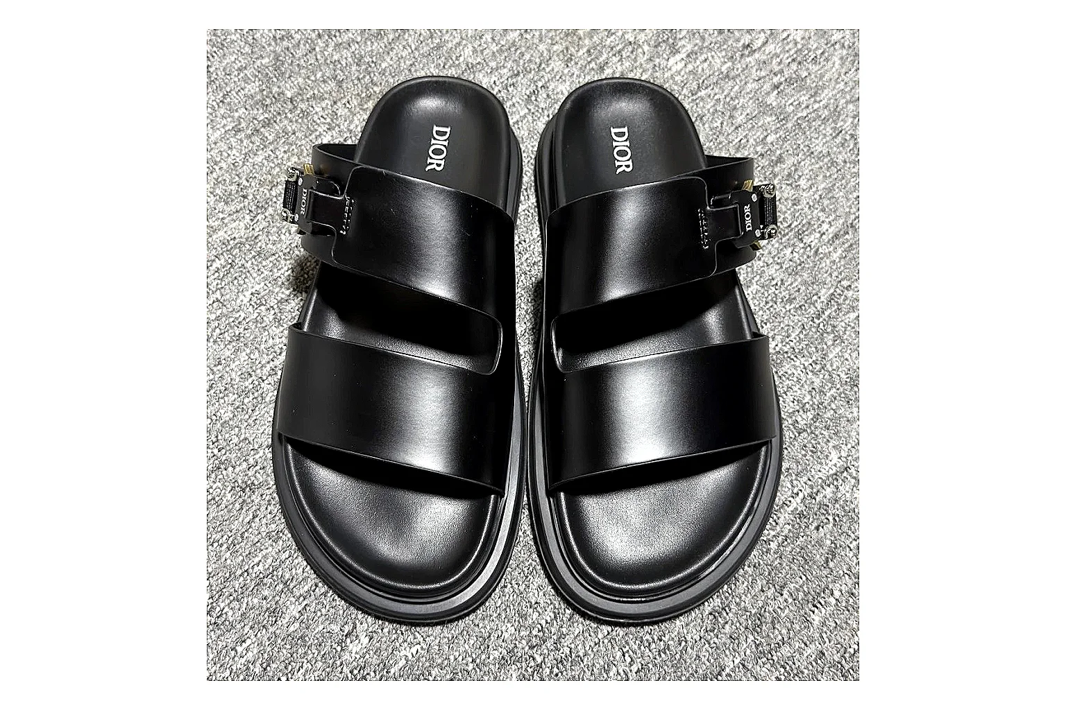 Dior Oblique Black Buckle Slide Product Image thumbnail 2