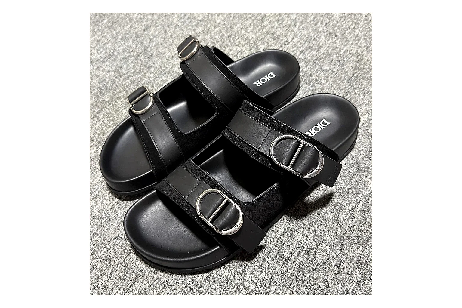 Dior Oblique Black Buckle Slide Product Image thumbnail 4