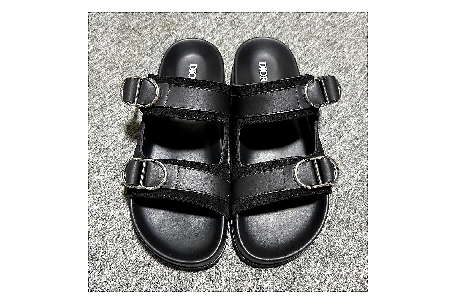 Dior Oblique Black Buckle Slide Product Image thumbnail 5