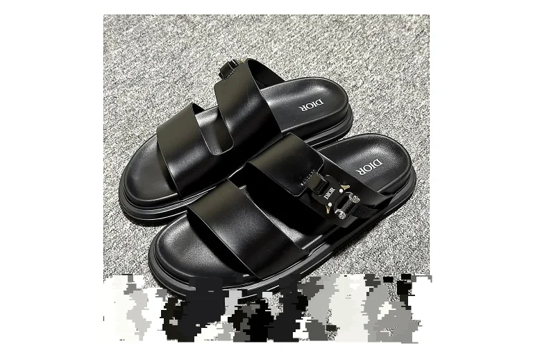 Dior Oblique Black Buckle Slide Product Image