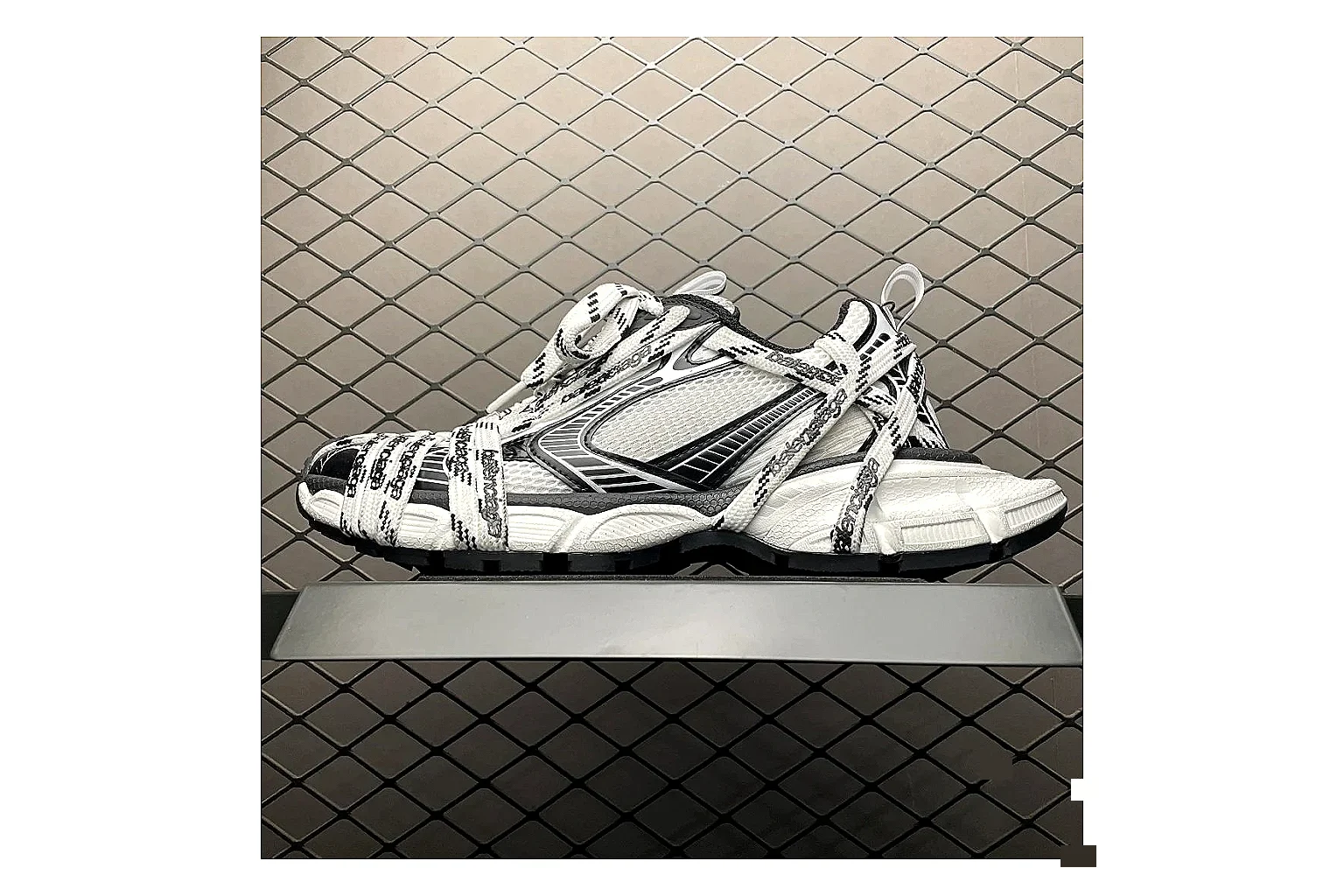 Balenciaga Track White Black Sandal Product Image