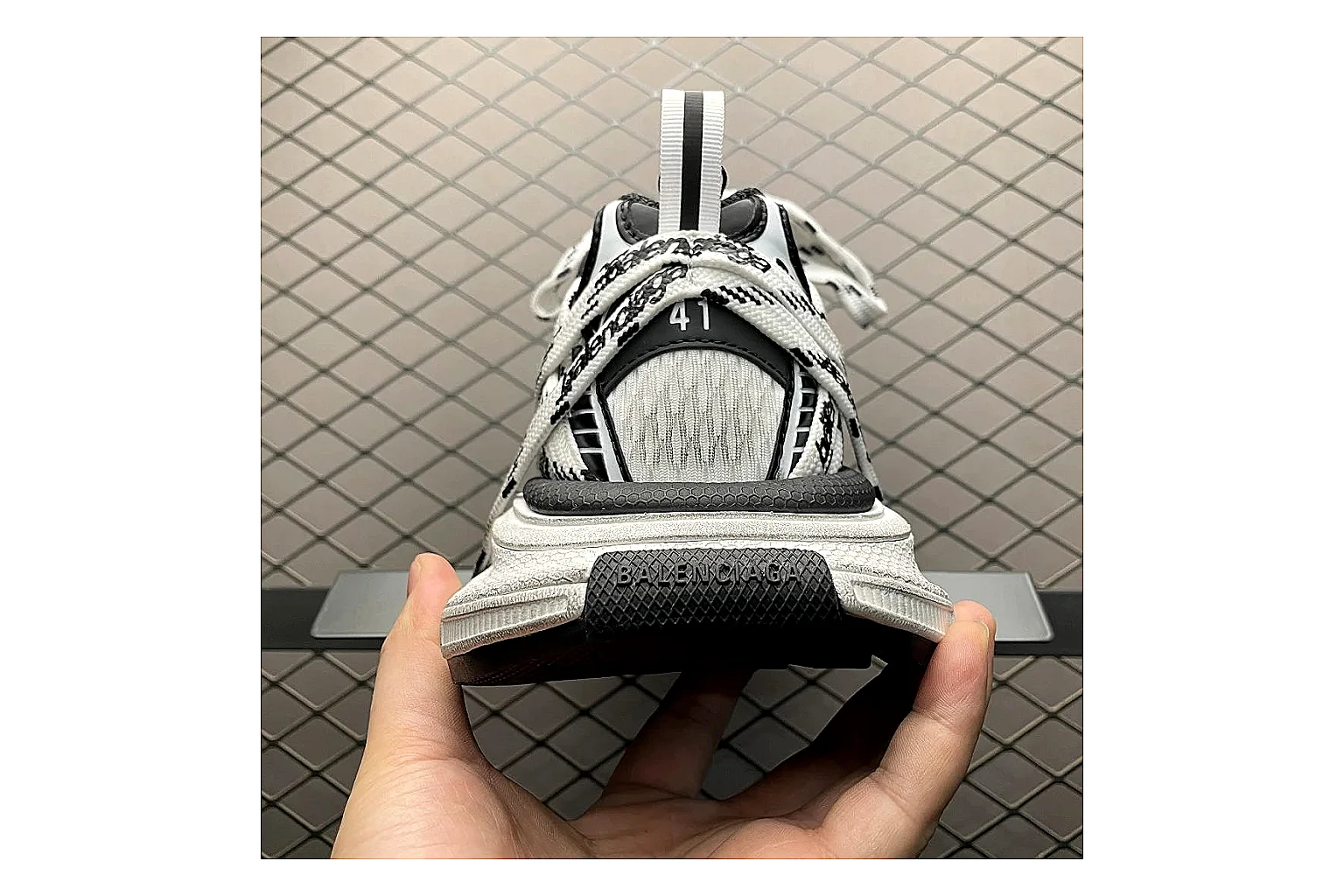 Balenciaga Track White Black Sandal Product Image thumbnail 2
