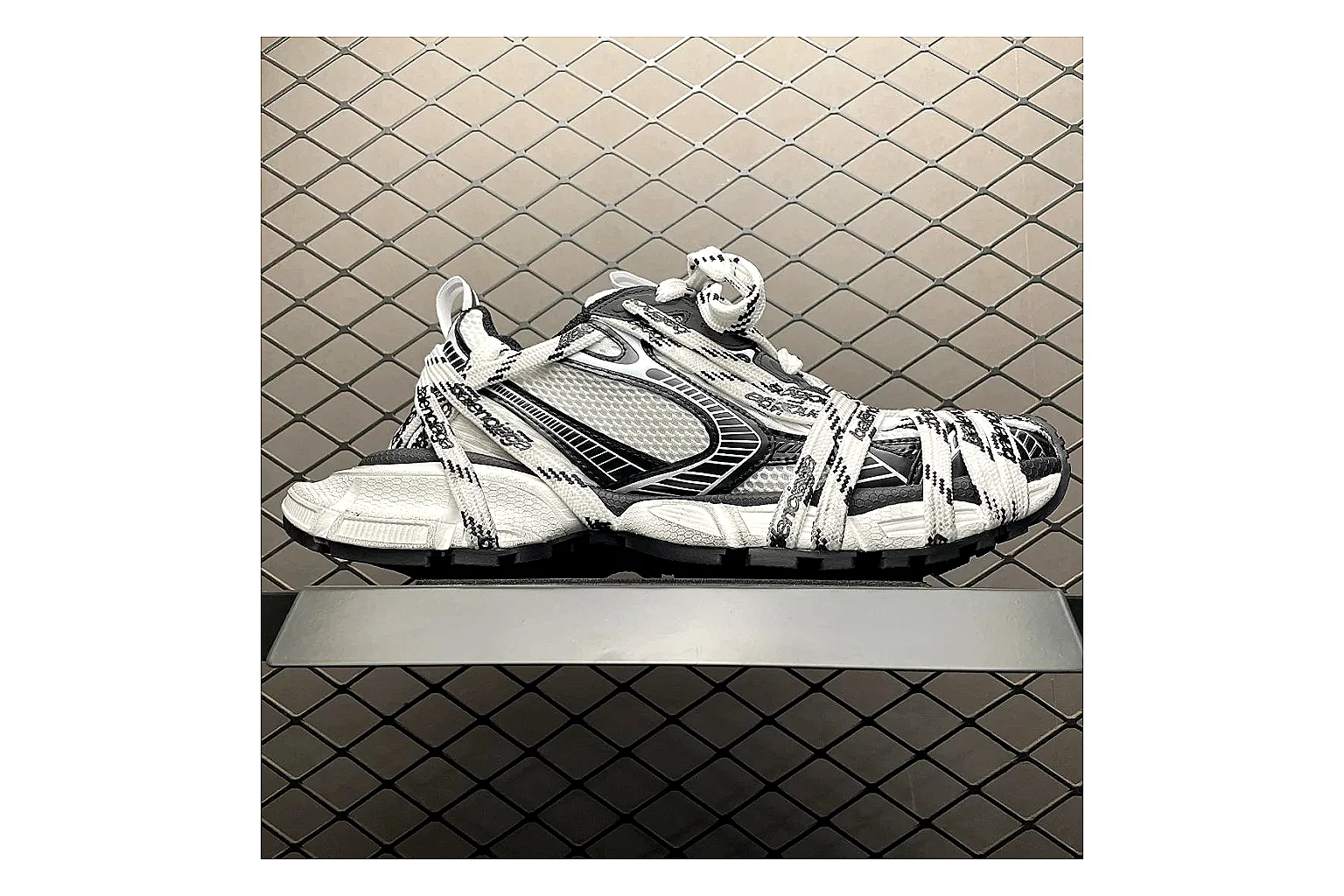 Balenciaga Track White Black Sandal Product Image thumbnail 3