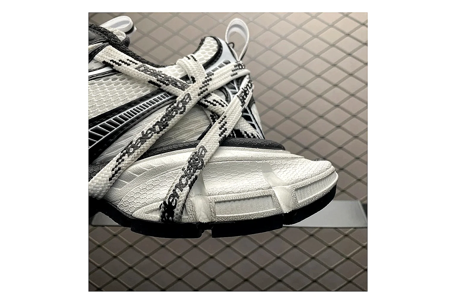 Balenciaga Track White Black Sandal Product Image thumbnail 4