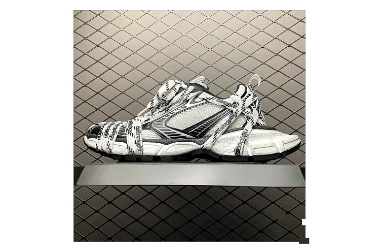 Balenciaga Track White Black Sandal Product Image