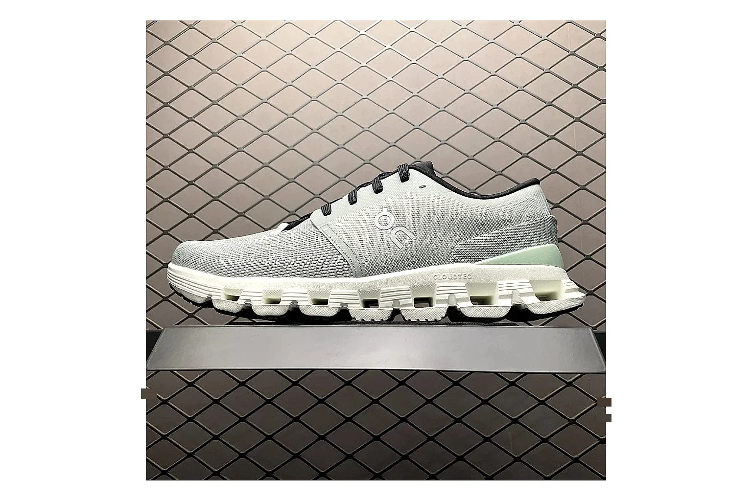 On Cloud X Grey Green Sneaker Product Image