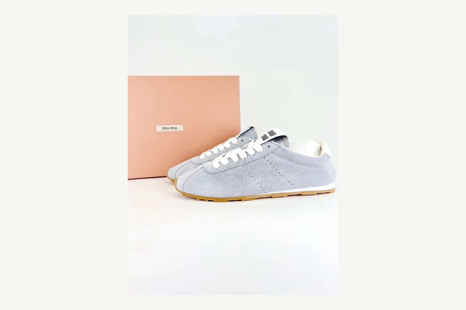 Miu Miu Grey Low Sneaker Product Image thumbnail 2
