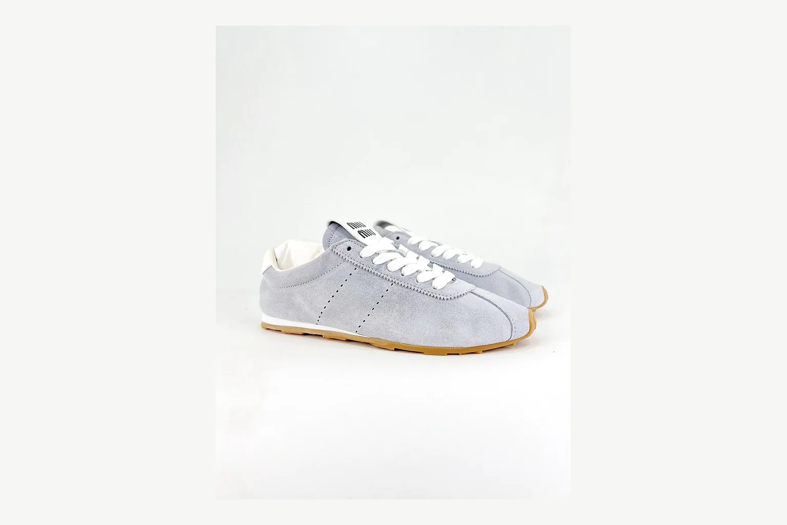 Miu Miu Grey Low Sneaker Product Image thumbnail 3