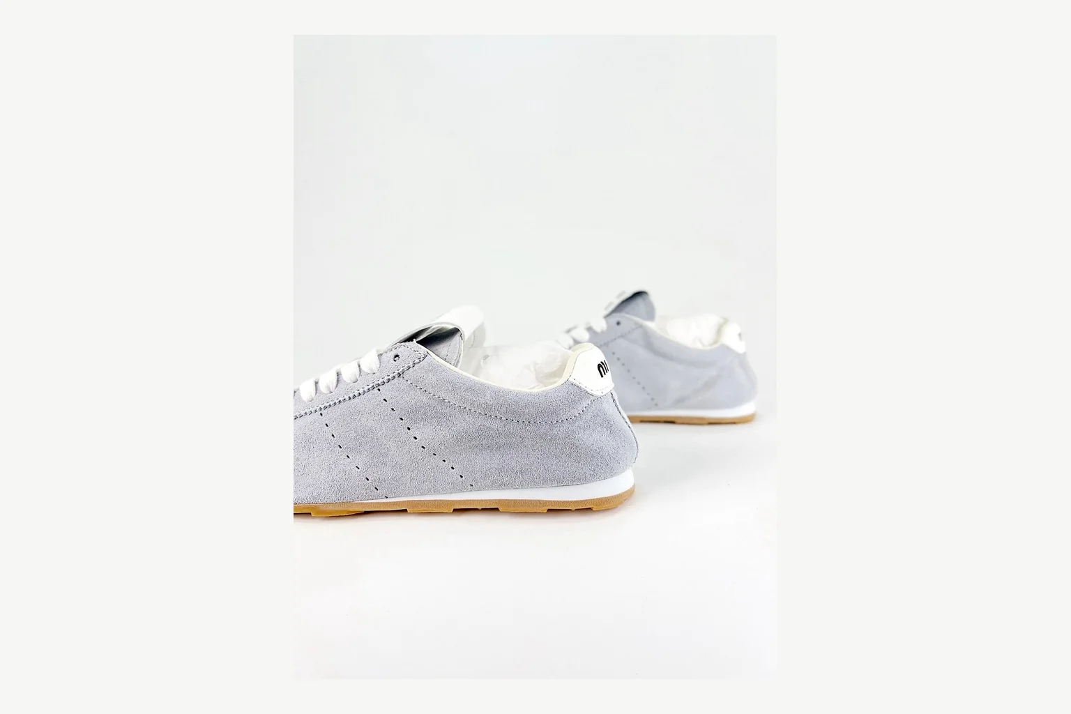 Miu Miu Grey Low Sneaker Product Image thumbnail 6