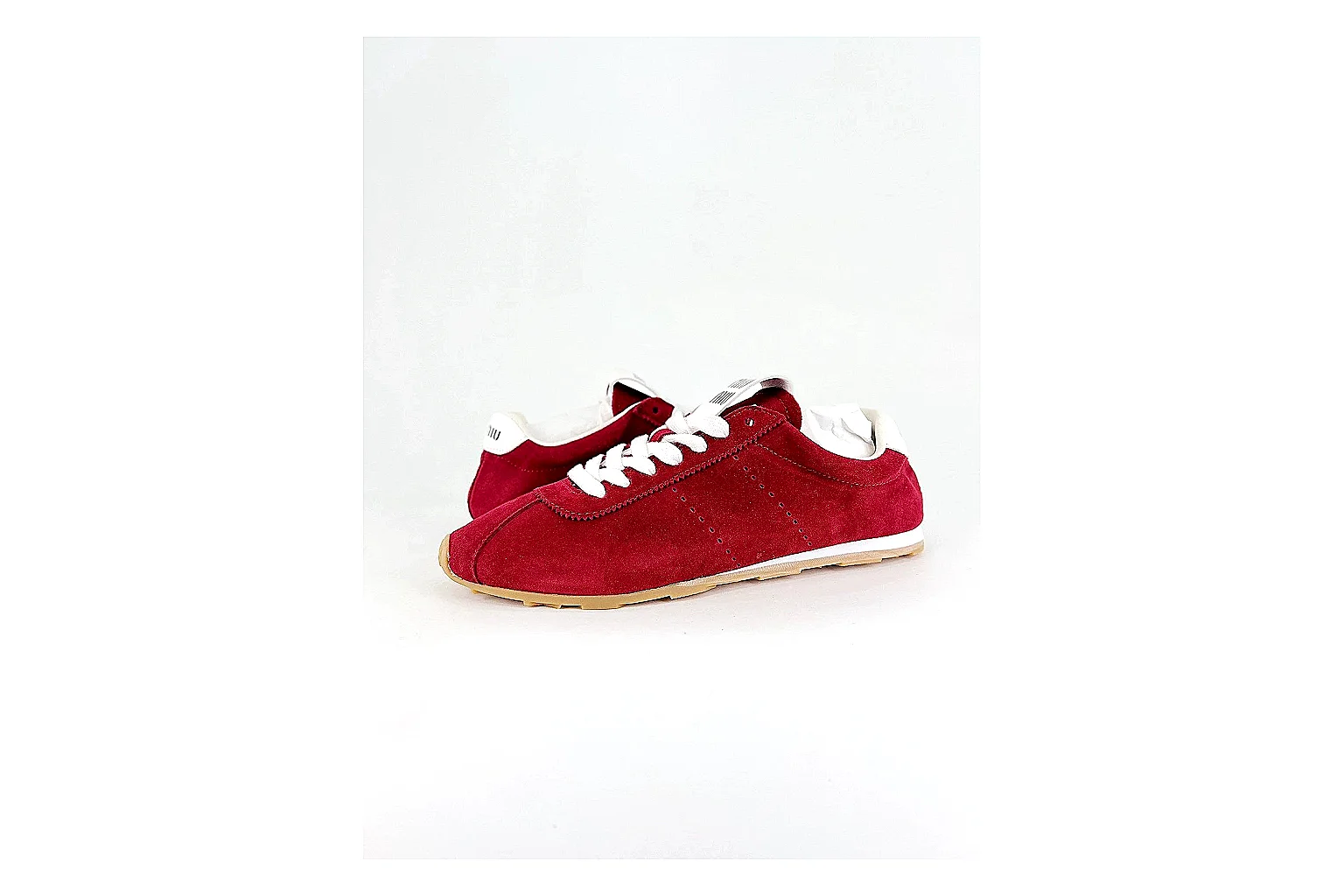 Miu Miu Red Suede Sneaker Product Image