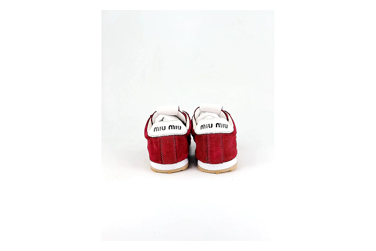 Miu Miu Red Suede Sneaker Product Image thumbnail 4