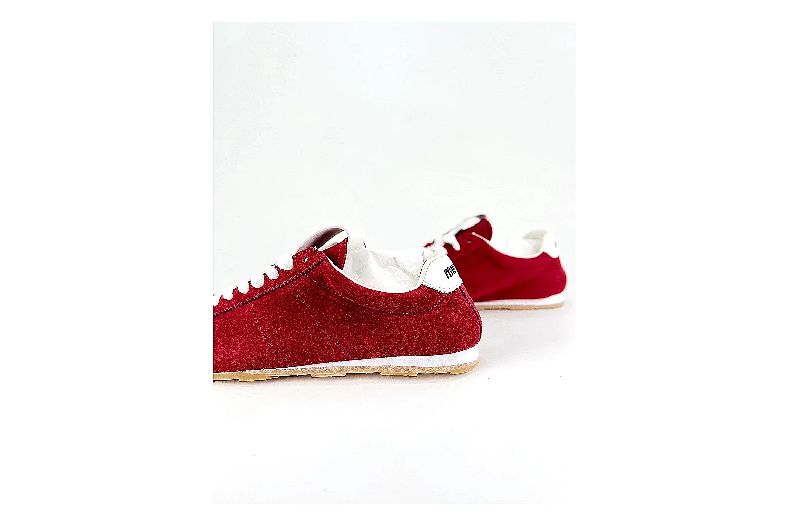 Miu Miu Red Suede Sneaker Product Image thumbnail 6