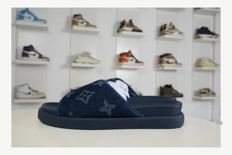 Miu Miu Navy Denim Slide Product Image
