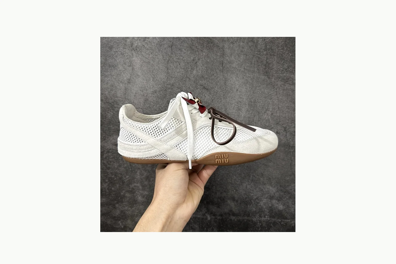 Miu Miu White Bow Sneaker Product Image thumbnail 2