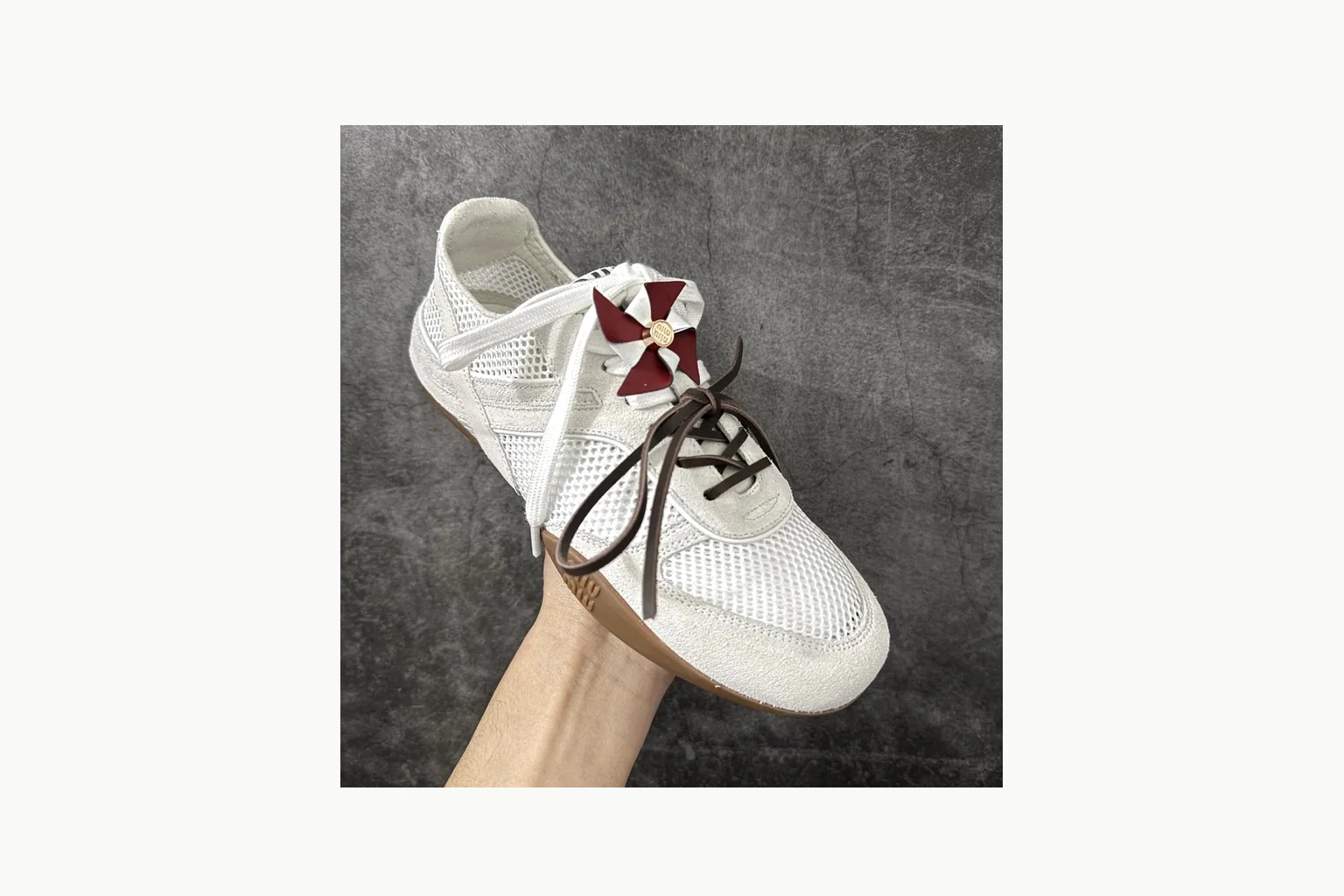 Miu Miu White Bow Sneaker Product Image thumbnail 3