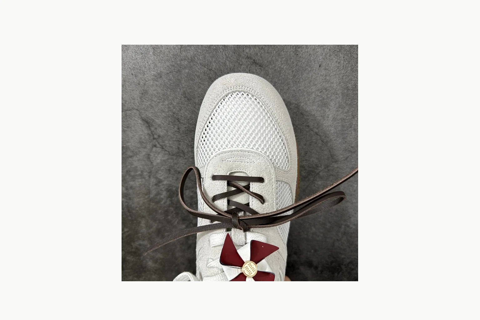 Miu Miu White Bow Sneaker Product Image thumbnail 5