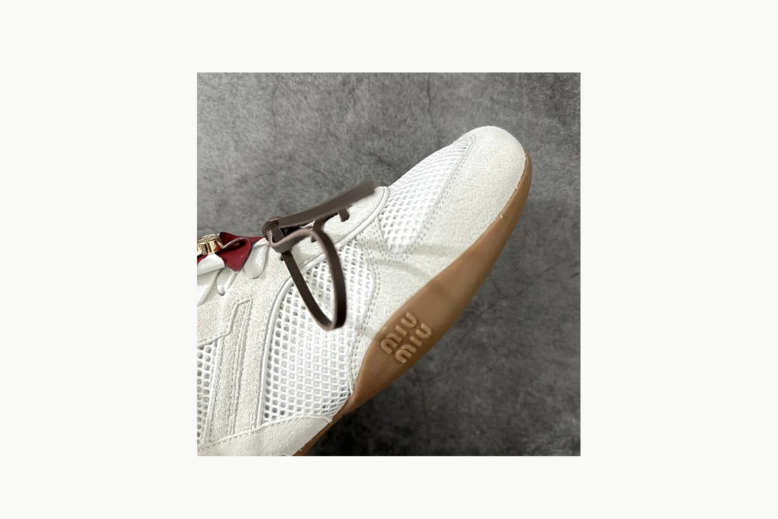 Miu Miu White Bow Sneaker Product Image thumbnail 6