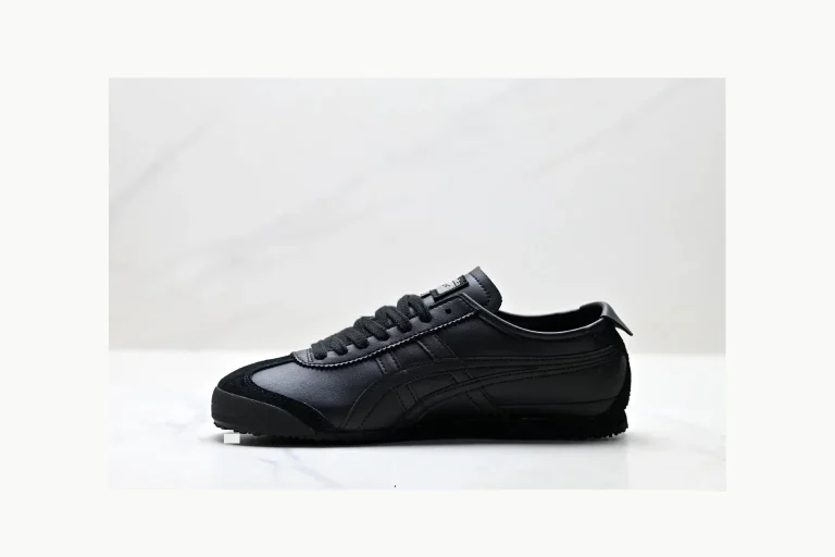 Onitsuka Tiger Black Leather Sneaker Product Image