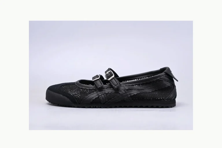 Onitsuka Tiger Black Leather Sneaker Product Image