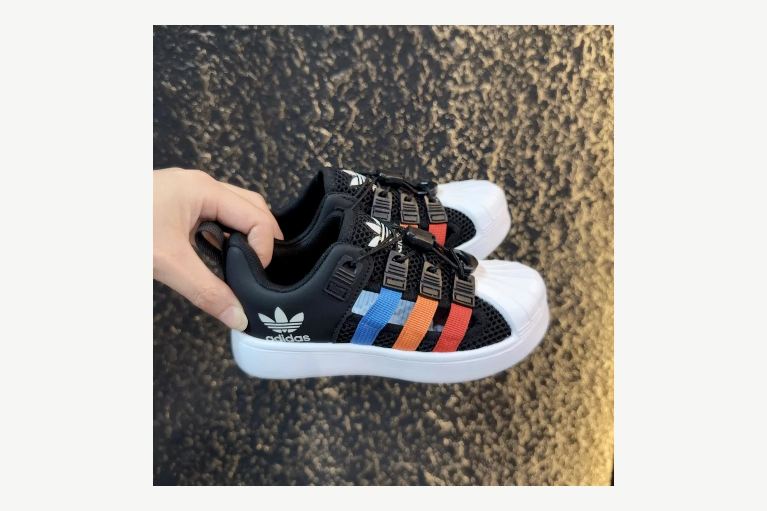 Adidas Shell Toe Kids Navy Sandal Product Image thumbnail 2