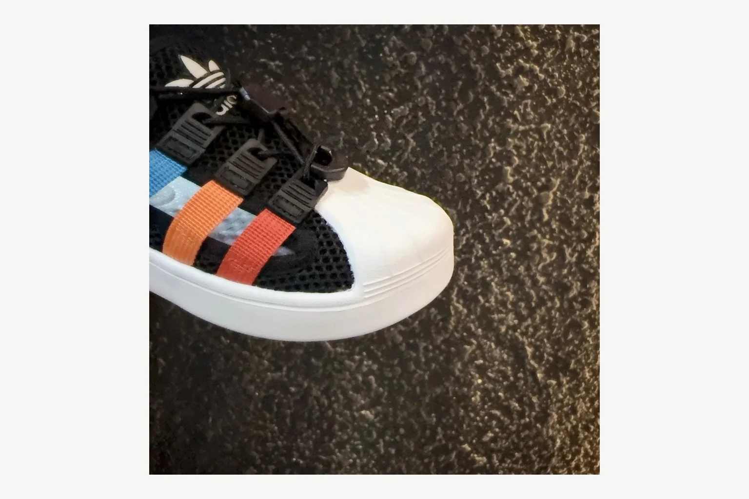 Adidas Shell Toe Kids Navy Sandal Product Image thumbnail 6