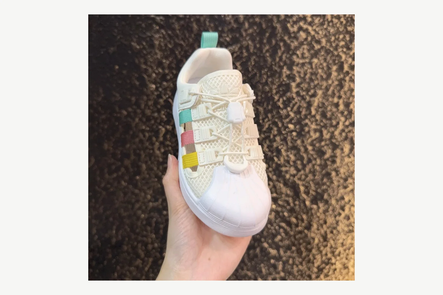 Adidas Shell Toe Kids Multicolor Sandal Product Image thumbnail 3