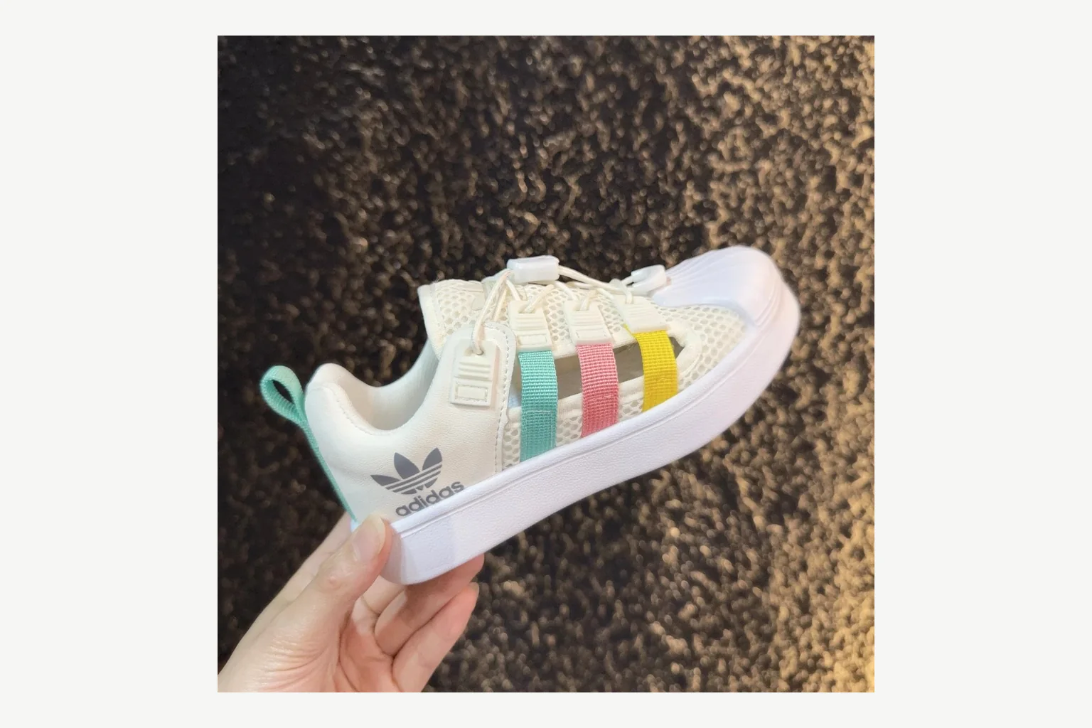 Adidas Shell Toe Kids Multicolor Sandal Product Image thumbnail 5