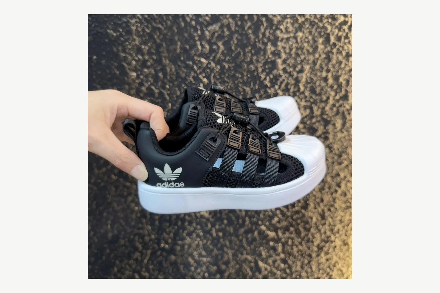Adidas Shell Toe Kids Blue Sandal Product Image thumbnail 2