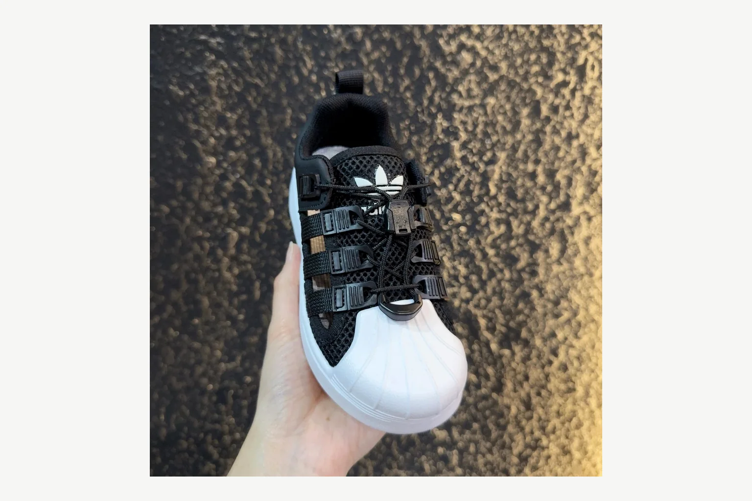 Adidas Shell Toe Kids Blue Sandal Product Image thumbnail 3