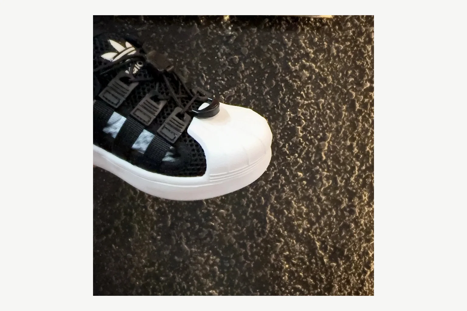 Adidas Shell Toe Kids Blue Sandal Product Image thumbnail 6