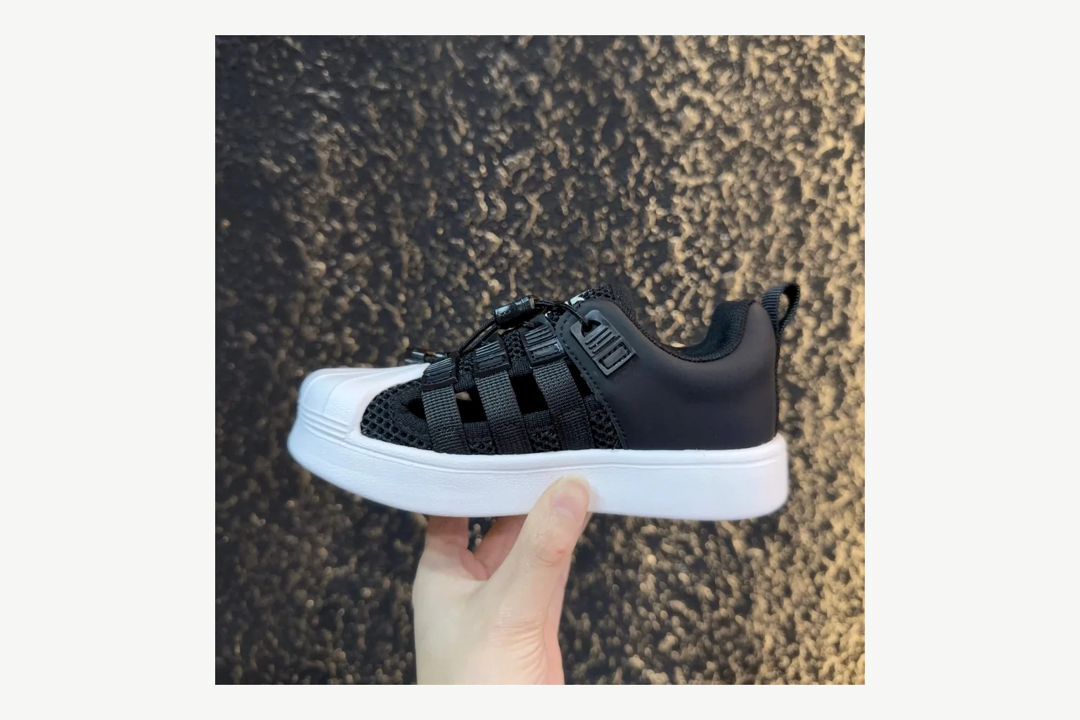 Adidas Shell Toe Kids Blue Sandal Product Image