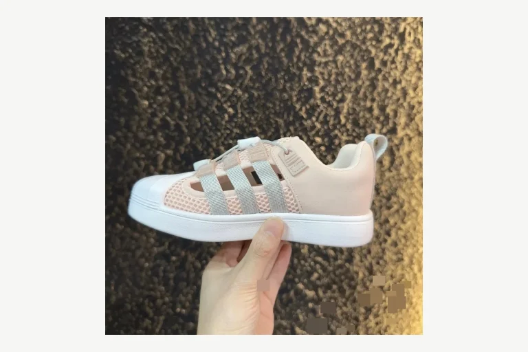Adidas Shell Toe Kids Cream Sandal Product Image