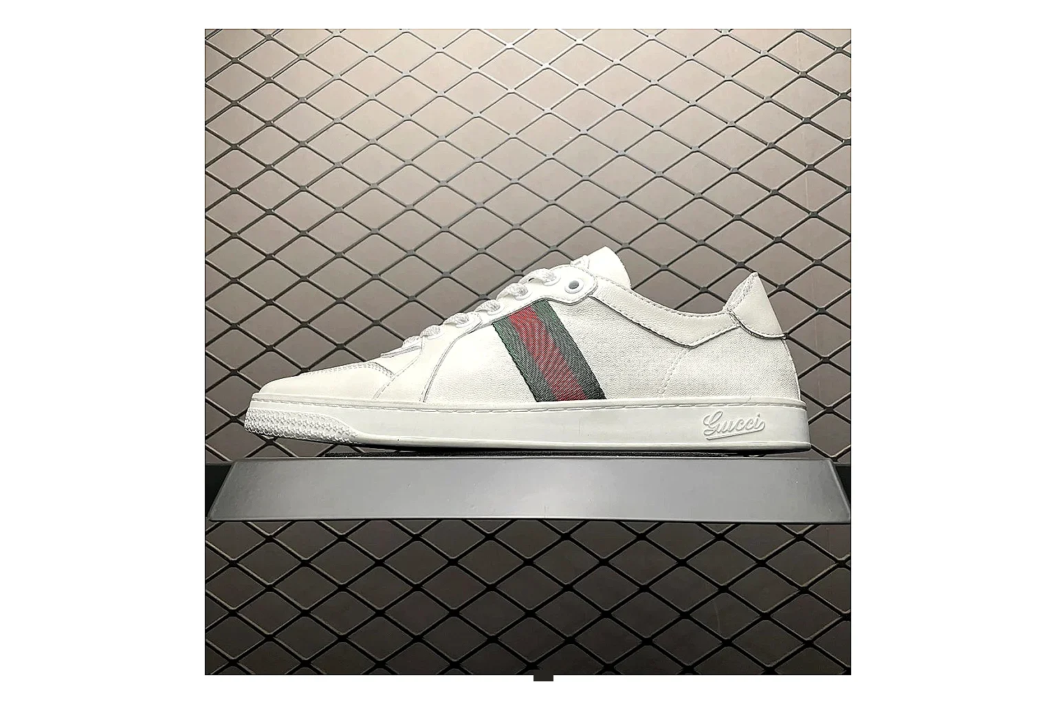 Gucci Ace White Web Stripe Sneaker Product Image