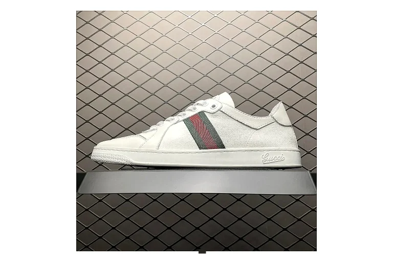 Gucci Ace White Web Stripe Sneaker Product Image