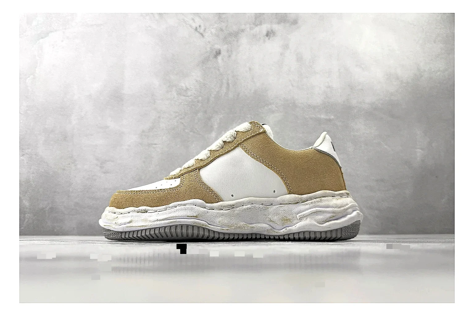 Maison Mihara Yasuhiro Blakey Beige Distressed Product Image