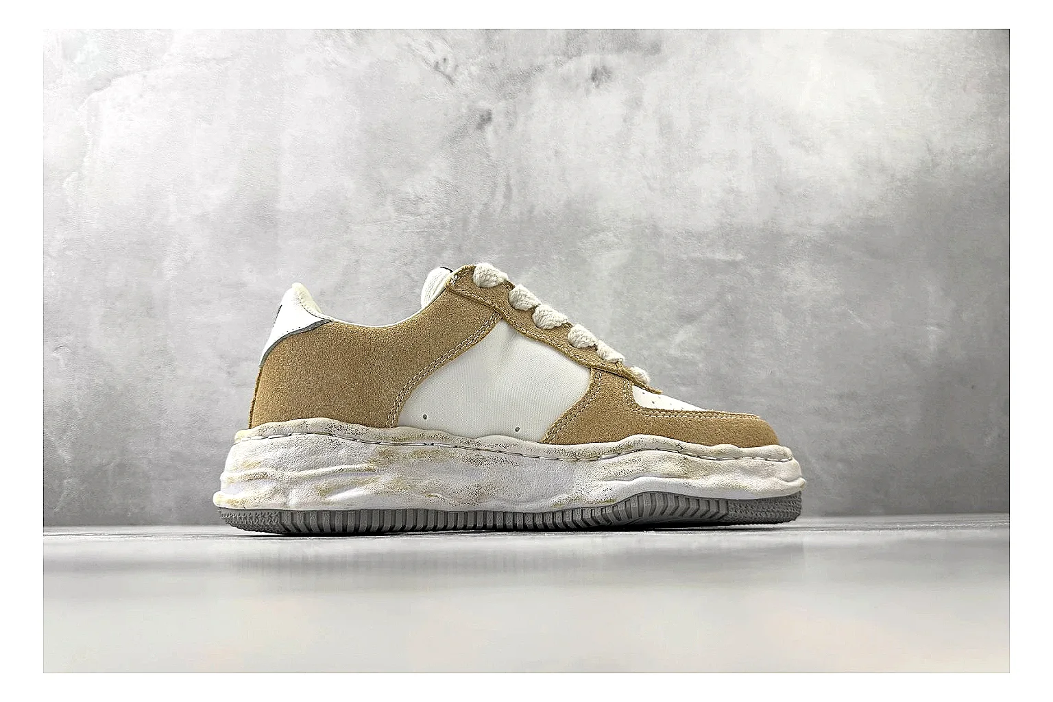 Maison Mihara Yasuhiro Blakey Beige Distressed Product Image thumbnail 2