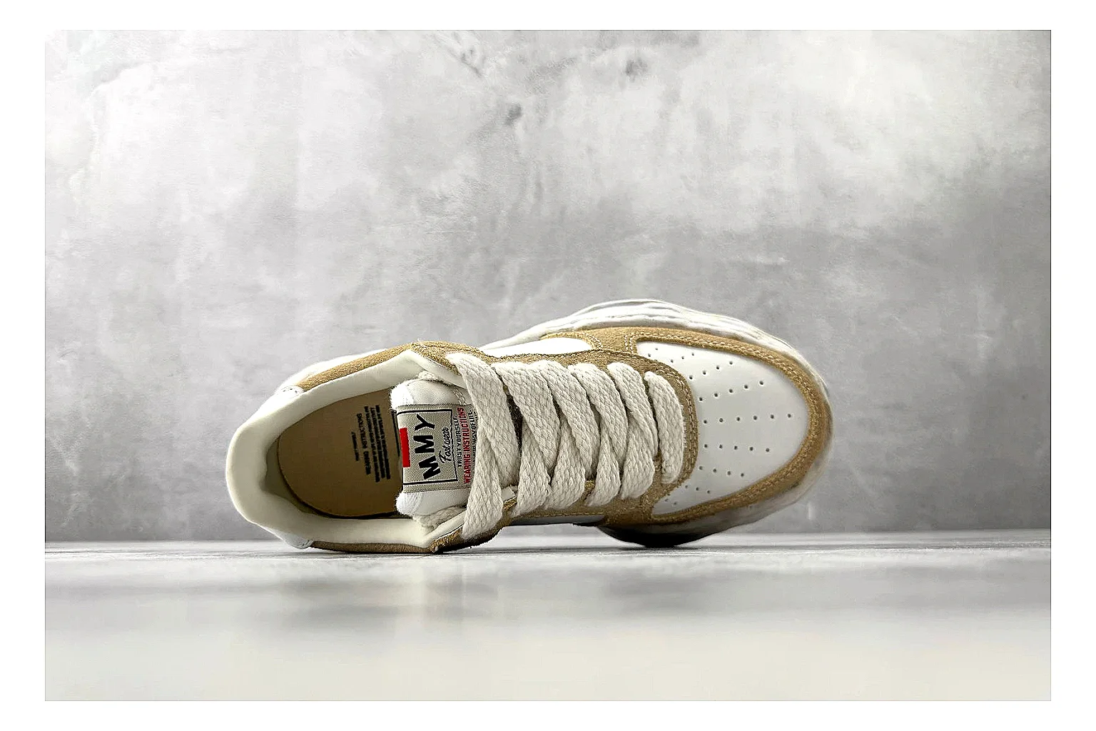 Maison Mihara Yasuhiro Blakey Beige Distressed Product Image thumbnail 3