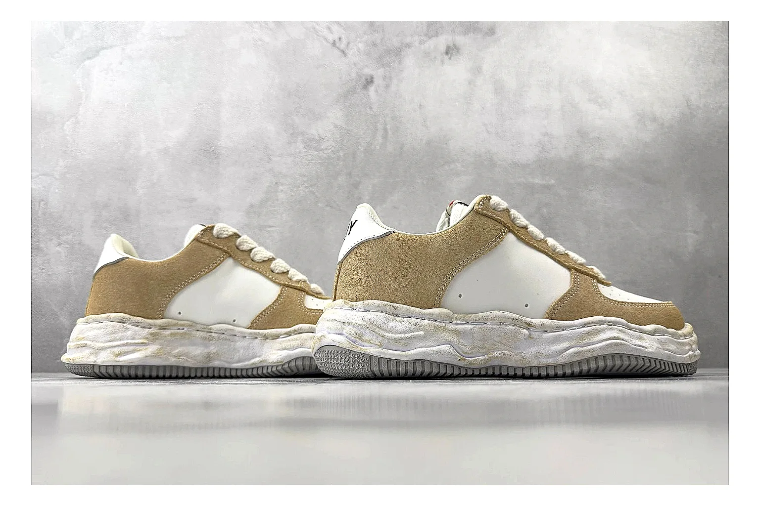 Maison Mihara Yasuhiro Blakey Beige Distressed Product Image thumbnail 4