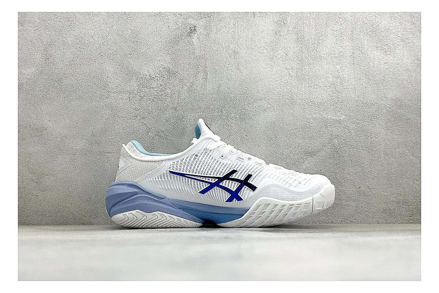 Asics Court FF White Blue Product Image thumbnail 2
