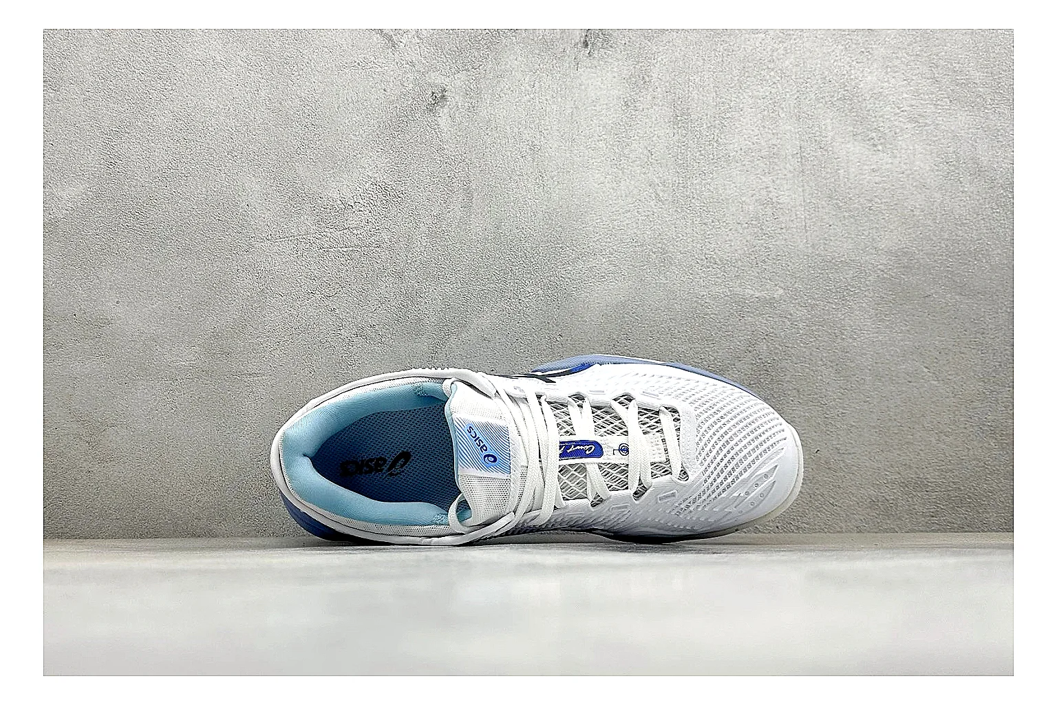 Asics Court FF White Blue Product Image thumbnail 3