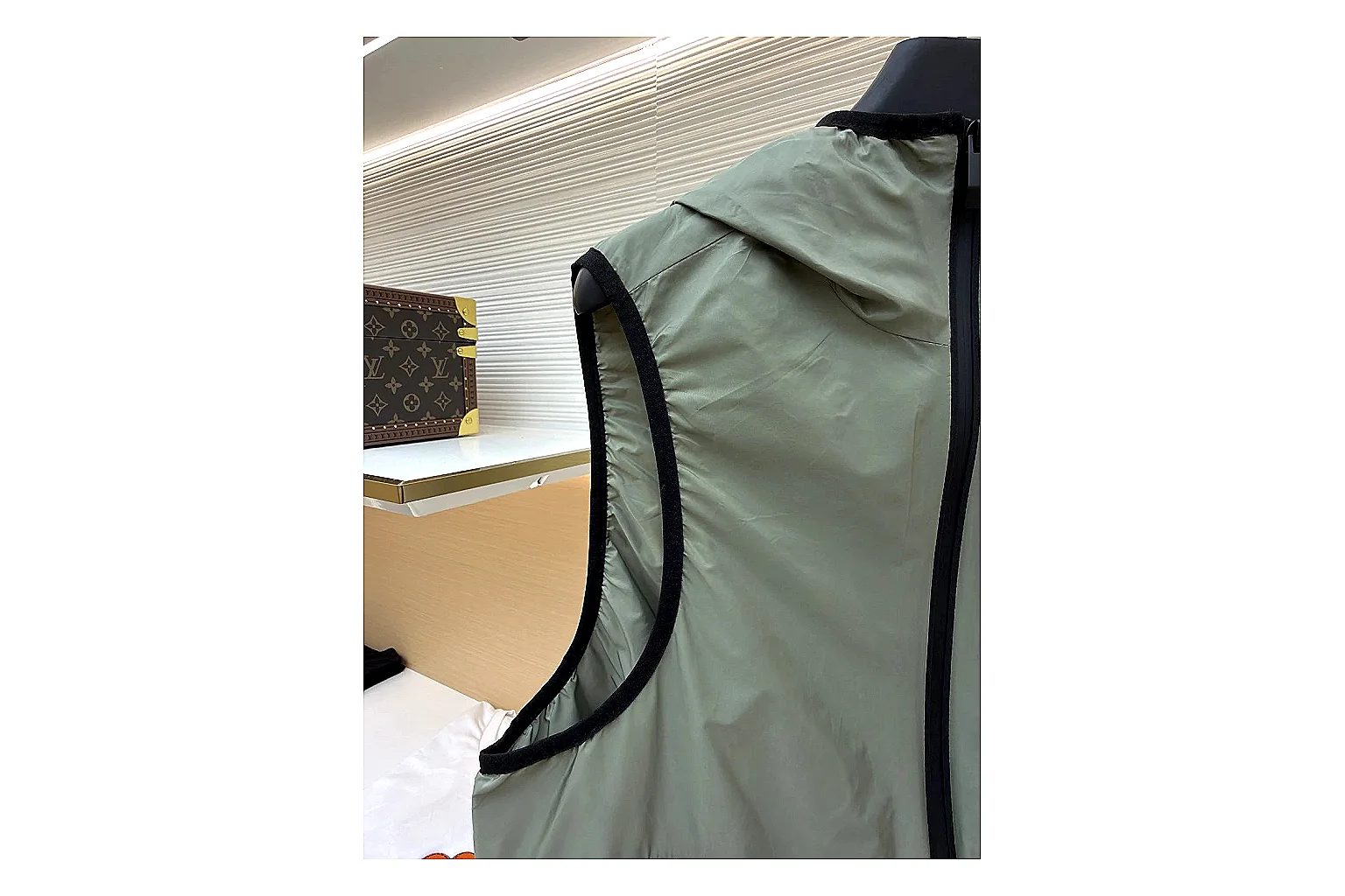 find list Moncler Reflective Hooded Vest Olive Black Vest product image thumbnail 4