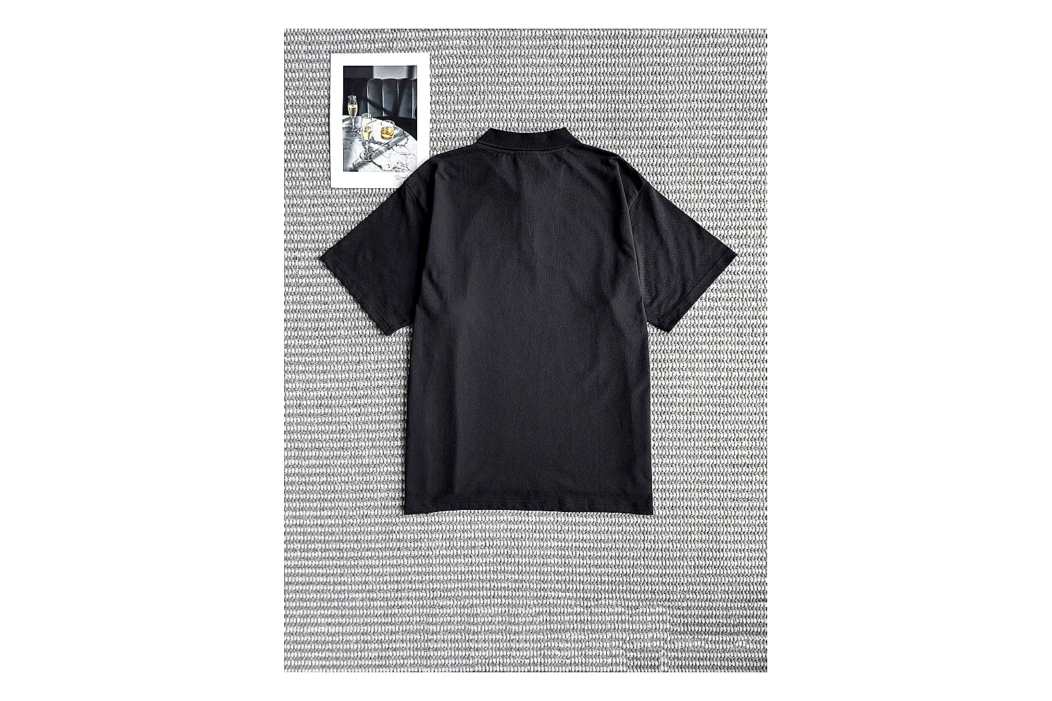 find list Balenciaga Oval Logo Polo Black White Polo Shirt product image thumbnail 3