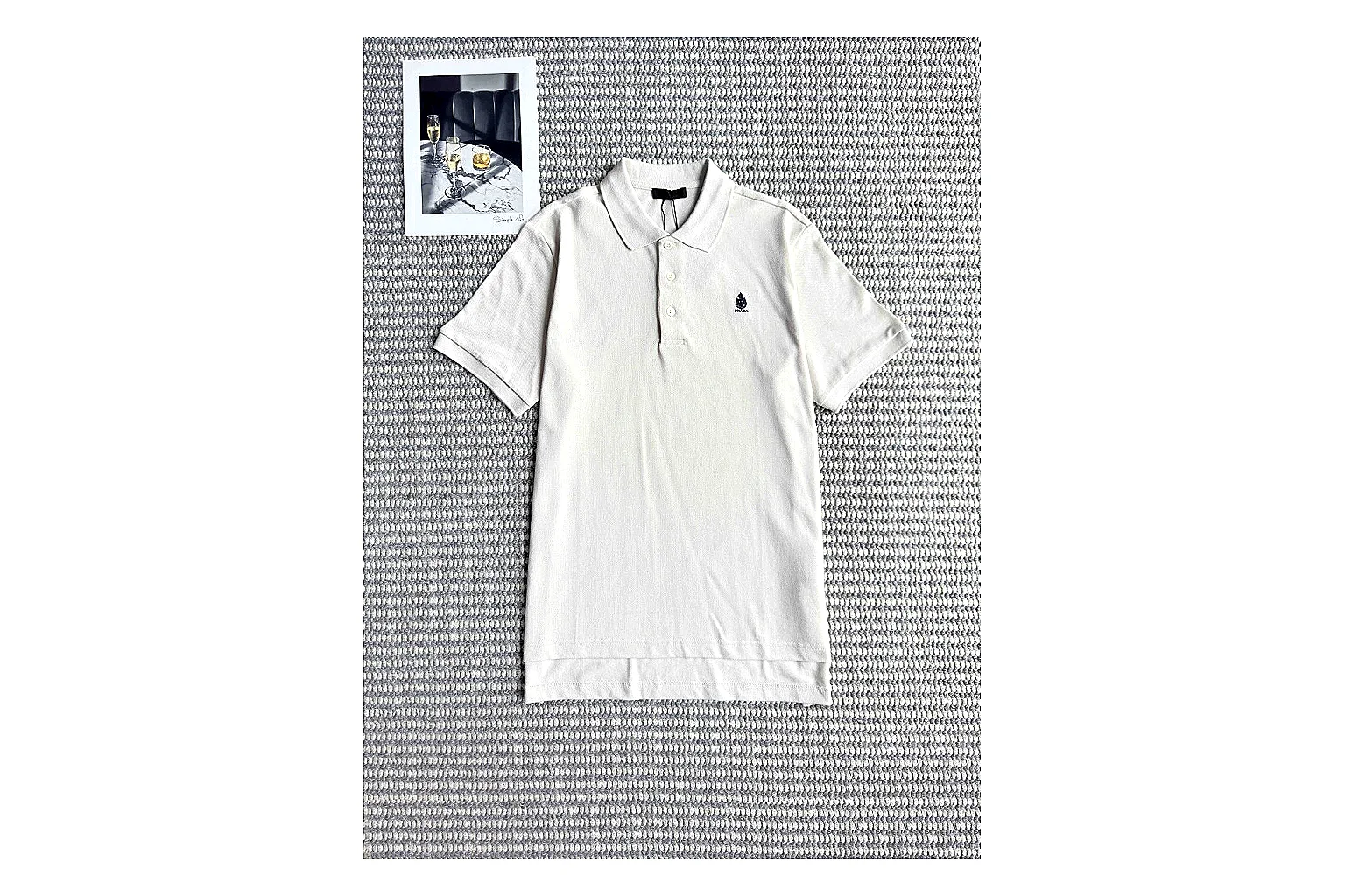 find list Balenciaga Logo Polo Black White Polo Shirt product image thumbnail 3