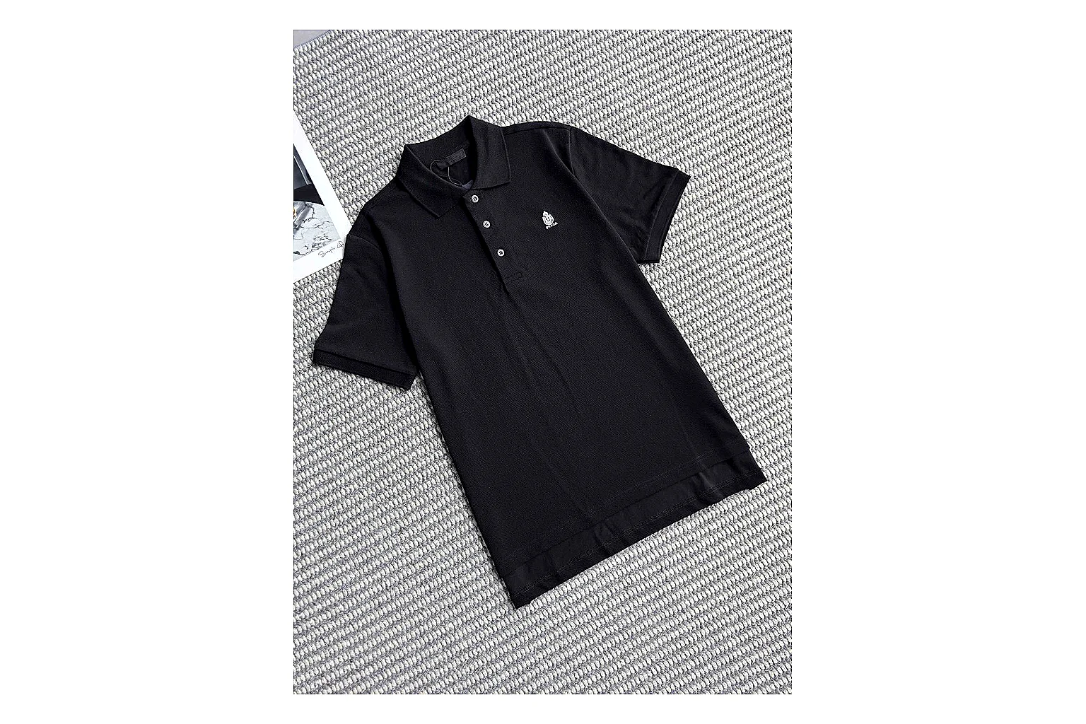 find list Balenciaga Logo Polo Black White Polo Shirt product image thumbnail 4