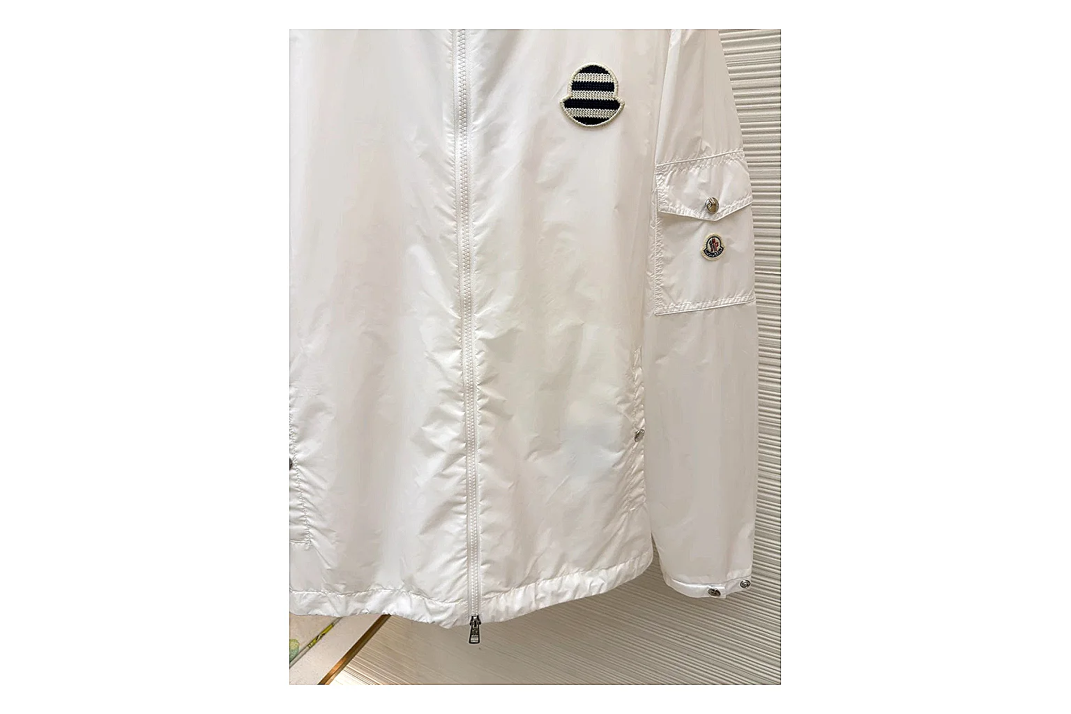 scout dashboard Moncler Nylon Hooded Jacket White Jacket product image thumbnail 3