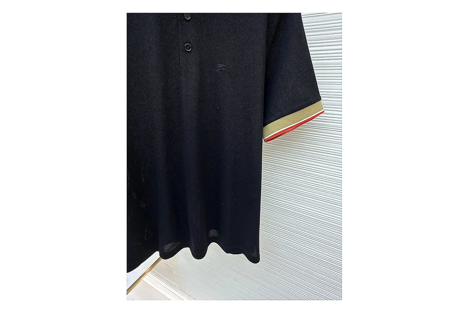 find list Moncler Contrast Collar Polo Black Cream Polo Shirt product image thumbnail 3
