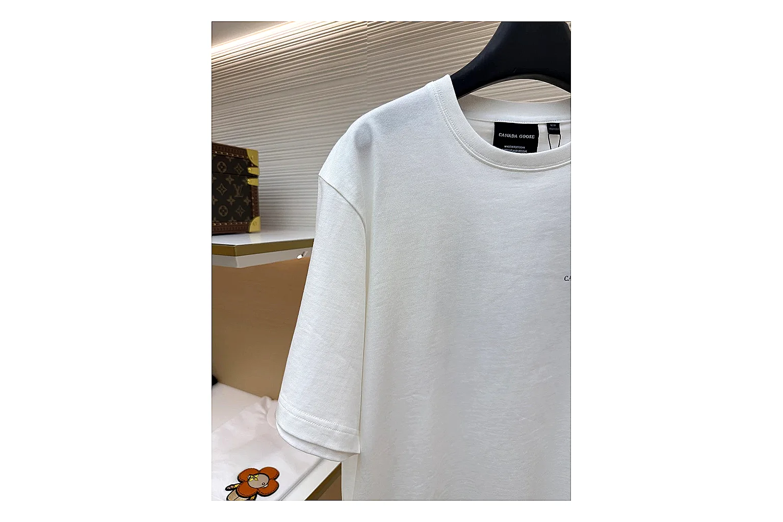 find list Moncler Goose Logo Tee White Black T-shirt product image thumbnail 4