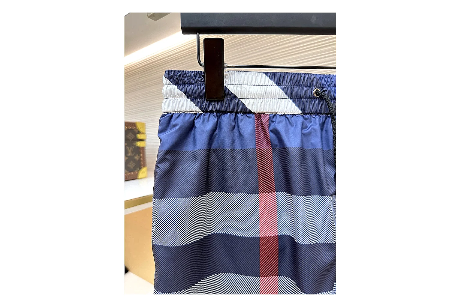 find list Burberry Check Swim Shorts Navy Blue Shorts product image thumbnail 4